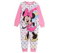 Disney Minnie Maus Onesie für Mädchen Pyjamas All-in-One Kinder Fleece Pjs Loungewear Kindernachtwäsche mit Reißverschluss