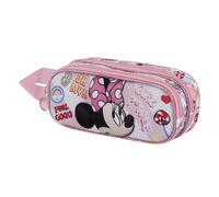 Disney Minnie Maus Power-3D Doppelfedermäppchen, Rosa, 22 x 9,5 cm