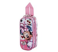 Disney Minnie Maus Too Cute-3D Doppelfedermäppchen, Rosa, 22 x 9,5 cm