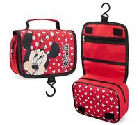 Disney Minnie Maus und Lilo und Stitch Kulturbeutel Kinder - Kosmetiktasche Groß mit Durchsichtige Tasche Mädchen (Rot Minnie)
