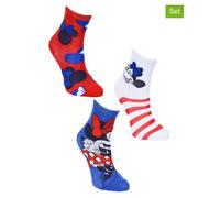 Disney Minnie Mouse 3er-Set: Socken "Minnie" in Bunt - Größe 23-26 | Babysocken Strumpfhosen