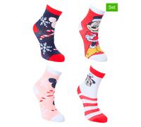 Disney Minnie Mouse 4er-Set: Socken "Minnie" in Bunt - Größe 31-34 | Babysocken Strumpfhosen
