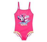 Disney Minnie Mouse Badeanzug Mädchen | kleine Geschenke für Kinder | Mickey Mouse Bademode | Einteiler | Urlaub Must-Haves | Bikini | Schwimmen (DE/NL/SE/PL, Numerisch, 128, Regular, Fuchsia)