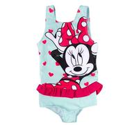 Disney Minnie Mouse Badeanzug mit Rüschen für Mädchen - Kinder Schwimmanzug Türkis (DE/NL/SE/PL, Numerisch, 134, 140, Regular, Türkis)