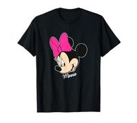 Disney Minnie Mouse Big Face Smile Pink Bow T-Shirt