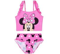 Disney Minnie Mouse Bikini Mädchen Badeanzug 2-6 Jahre, Elastisch & Verstellbar, Tankini Set Zweiteilig, Geschenke für Kinder & Kleinkind (3-4 Jahre, Rosa Minnie)