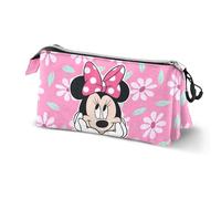 Disney Minnie Mouse Blooming-Dreifach-Federmäppchen, Rosa, 23 x 11 cm