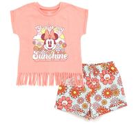 Disney Minnie Mouse Blumen-T-Shirt fr Kleinkinder und French-Terry-Shorts-Outfit-Set You're My Sunshine, 18 Monate