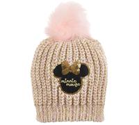 Disney Minnie Mouse Bommelmütze "Minnie" in Beige - Größe 52 cm | Kindermuetzen