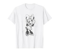 Disney Minnie Mouse Classic Full Body Black & White Sketch T-Shirt