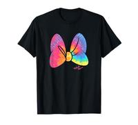 Disney Minnie Mouse Classic Neon Rainbow Tie-Dyed Bow T-Shirt