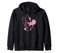 Disney Minnie Mouse Coquette Face Classic Pink Logo Kapuzenjacke