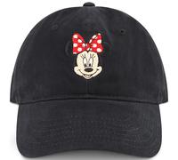 Disney Minnie Mouse Dad Hat, Baumwolle, verstellbare Baseballkappe mit gebogener Krempe, Schwarz, Einheitsgr e