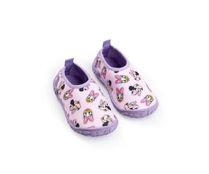 Disney Minnie Mouse & Daisy Mädchen-Badeschuhe in Hellrosa | Lila Sohle, mit Anziehlasche | Leichte Strandschuhe | Bade- und Urlaubsschuhe Fanartikel