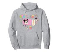 Disney Minnie Mouse Disneyland Celebration '50s Ticket Heart Pullover Hoodie, Unisex für Erwachsene, Grau Meliert, XXL