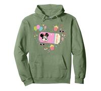 Disney Minnie Mouse Disneyland Celebration '50s Ticket Heart Pullover Hoodie, Unisex für Erwachsene, Salbeigrün, XXL