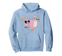 Disney Minnie Mouse Disneyland Celebration '50s Ticket Heart Pullover Hoodie, Unisex für Erwachsene, Taubenblau, XL