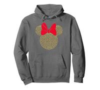 Disney Minnie Mouse Dotted Gold Icon Pullover Hoodie, Unisex für Erwachsene, Anthrazit, M