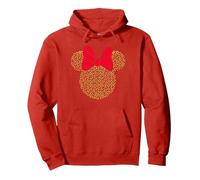 Disney Minnie Mouse Dotted Gold Icon Pullover Hoodie, Unisex für Erwachsene, Rot, L