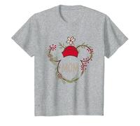 Disney Minnie Mouse Family Holiday (Mom) T-Shirt, Kinder, Grau Meliert, 128