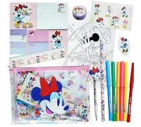 Disney - Minnie Mouse Federmäppchen für Mädchen - Minnie Mouse Stifte -Set mit Bleistiften, Stickern und Zeichenzubehör - Minnie Mouse Geschenke