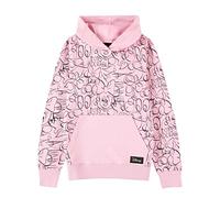 Disney - Minnie Mouse - Girls AOP Hoodie (Kangaroo Tasche), New pink, 122-128