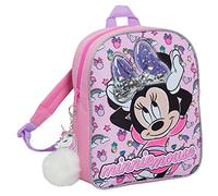 Disney Minnie Mouse Glitzer-Rucksack für Kinder, Schule, Kindergarten, Mittagessen, Büchertasche, Rucksack
