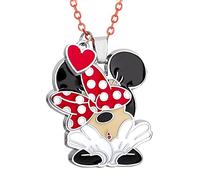Disney Minnie Mouse Halskette mit Anhänger Schwarz / Weiß / Rot NH00790RL-16, Messing