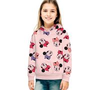 Disney Minnie Mouse Hoodie für Mädchen - Kinder Kapuzenpullover Pullover mit Kapuze Sweatshirt Rosa (DE/NL/SE/PL, Numerisch, 110, 116, Regular, Rosa)