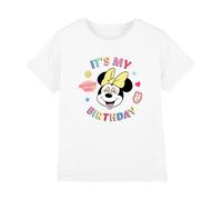 Disney Minnie Mouse It's My Birthday Kinder T-Shirt, Weiß, 3-4 J