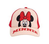 Disney Minnie Mouse Kappe für Mädchen - Kinder Cap Basecap Baseballkappe verstellbar Rot/Beige