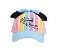 Disney Minnie Mouse Kappe mit Ohren & Schleife für Mädchen - Kinder Cap Basecap Baseballkappe verstellbar Rosa/Blau