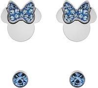 Disney Kinderohrring S600149RDL-B.CS Minnie Mouse Edelstahl Zirkonkristall Blau