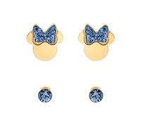 Disney Minnie Mouse Kinder Ohrringe, Edelstahl, Zirkonkristall, Disney Schmuck fur Mädchen