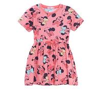 Disney Minnie Mouse Kleid für Mädchen, Sommerkleid, Sommerkleid, kurzärmeliges T-Shirt, Baumwollkleid, Tunika-Top