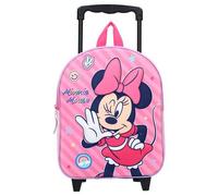Disney Minnie Mouse Koffer Trolley Schulrucksack Rosa mit Rollen und verstellbaren Gurten
