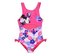 Disney Minnie Mouse Mädchen Badeanzug, Blumen Einteiler Schwimmanzug Kinderschwimmen, Größe 6 Jahre | Rosa