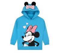 Disney Minnie Mouse Mädchen Hoodie | Sweatshirt Mädchen | Minni Maus Hoodie | Blau 122