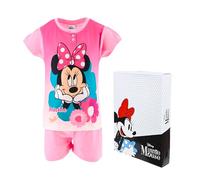 Disney Minnie Mouse Mädchen Pyjama, 2-Teiliges T-Shirt und Shorts Set im Minnie Design, Geschenk für Mädchen, Größe 3 Jahre, Rosa