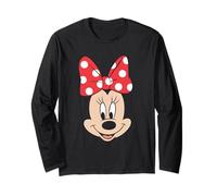 Disney Minnie Mouse Polka Dot Bow Big Face Langarmshirt