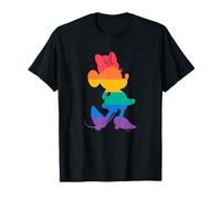 Disney Minnie Mouse Pride Classic Pose Rainbow Icon Fill T-Shirt