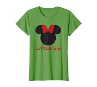 Disney Minnie Mouse Red Bow Icon Little Sis Sister Family T-Shirt, Damen, Hellgrün, 3XL