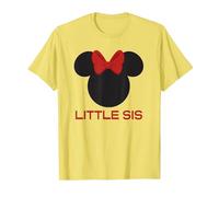 Disney Minnie Mouse Red Bow Icon Little Sis Sister Family T-Shirt, Herren, Gelb, M