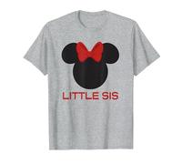 Disney Minnie Mouse Red Bow Icon Little Sis Sister Family T-Shirt, Herren, Grau Meliert, 3XL