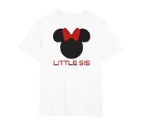 Disney Minnie Mouse Red Bow Icon Little Sis Sister Family T-Shirt, Herren Große Größen, Weiß, 5X Tall