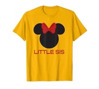 Disney Minnie Mouse Red Bow Icon Little Sis Sister Family T-Shirt, Herren, Leuchtendes Gold, 3XL