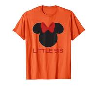 Disney Minnie Mouse Red Bow Icon Little Sis Sister Family T-Shirt, Herren, Orange, M