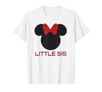 Disney Minnie Mouse Red Bow Icon Little Sis Sister Family T-Shirt, Herren, Weiß, 5XL