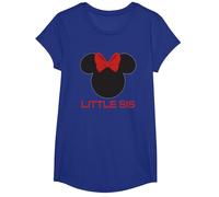 Disney Minnie Mouse Red Bow Icon Little Sis Sister Family T-Shirt, Mädchen, Königsblau, M