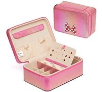 Disney Minnie Mouse Schmuckschatulle, metallisch, mit Reißverschluss, Schmuckschatulle, offizielles Lizenzprodukt